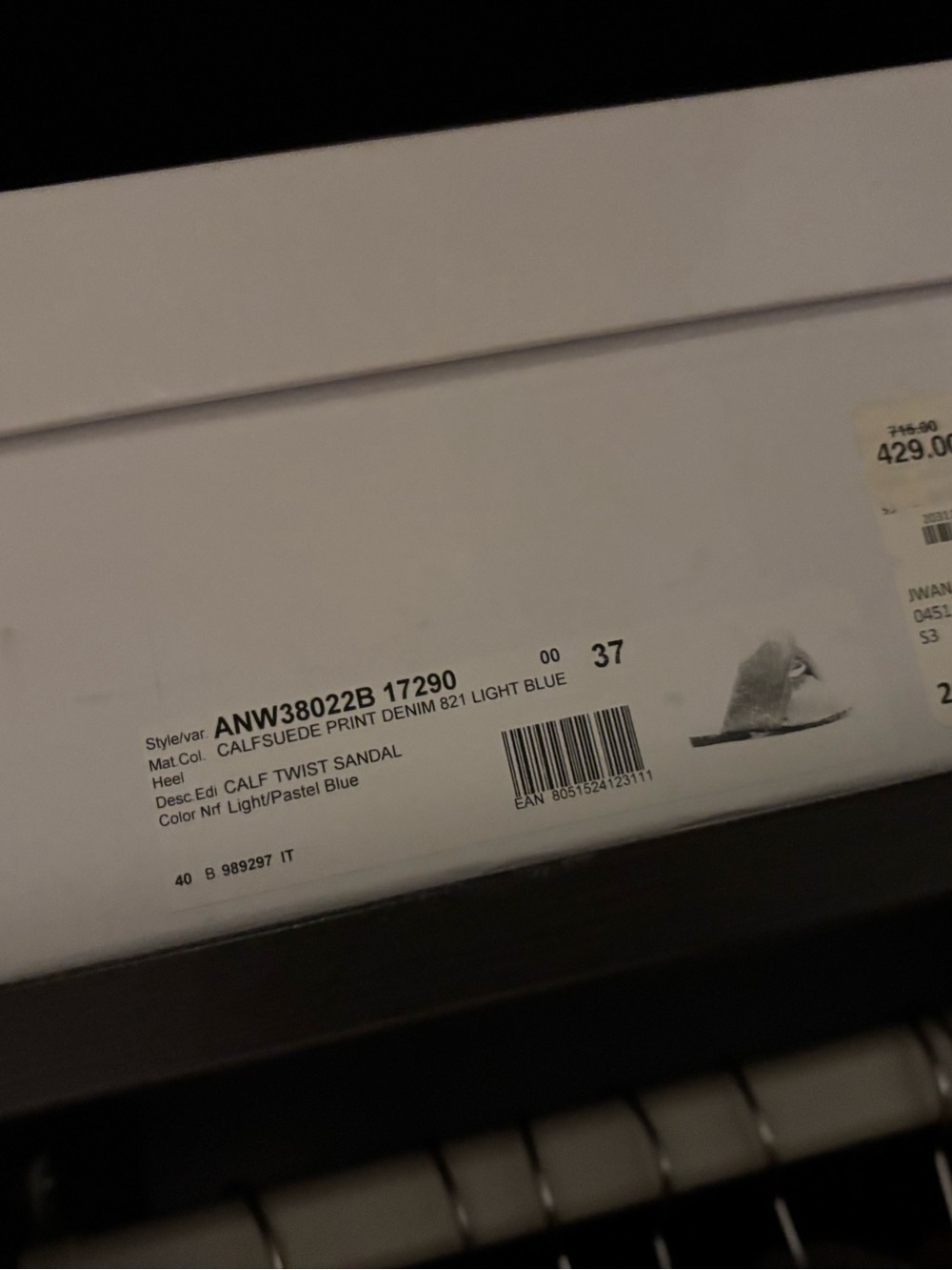 JW Anderson Chain Denim Twist Sandal 37 - Picture 10 of 10